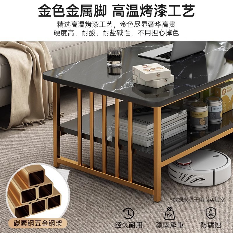 Mesa de té sala de estar doméstica 2025 nueva casa de alquiler de tipo pequeño moderno balcón simple exquisita mesa de té