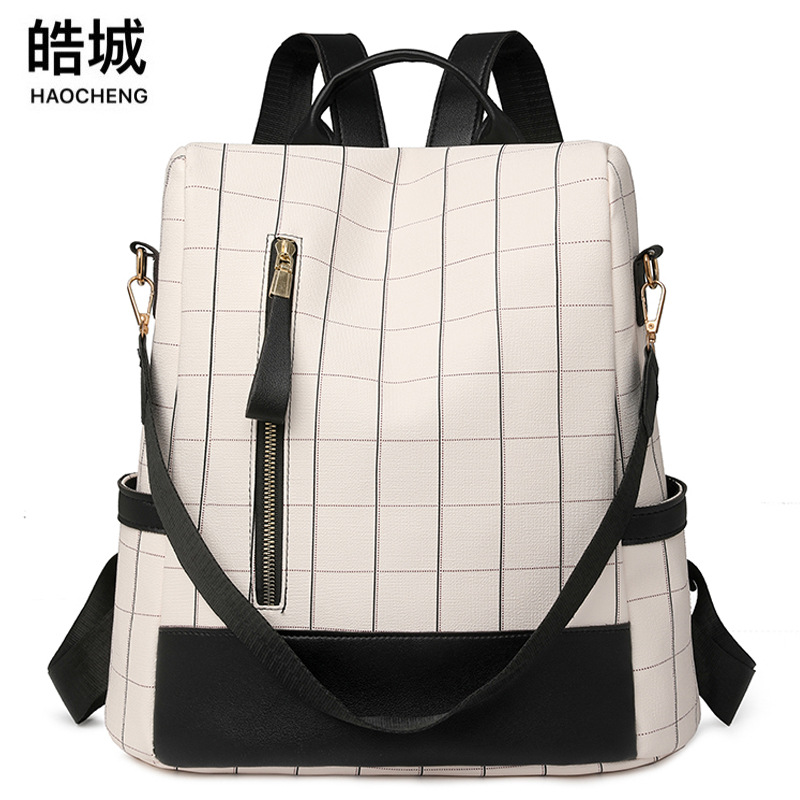 Spot al por mayor 2024 nueva mochila antirrobo tendencia de la moda femenina mochila de viaje multifuncional versátil