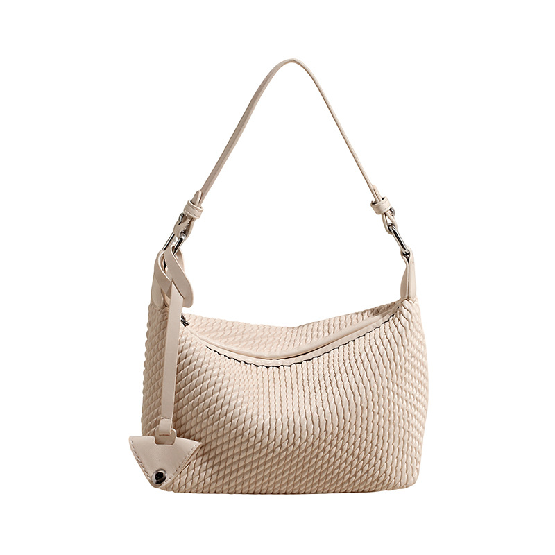 Nicho Zhong tejido bolso de brazo portátil mujeres 2026 nuevo versátil bolso de mano casual diario bolso de hombro sensación de bolso