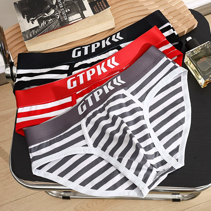 Мужские трусики трусики в полоску трусики мужские большие размеры средней талии дышащие трусики мужские трусики хлопковые треугольники трусики головы мужские трусики