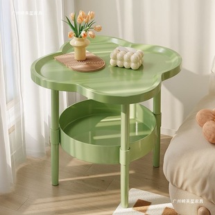 Thickened four-leaf clover side several bedrooms simple movable small coffee table kitchen storage rack multifunctional bedroom bedside table