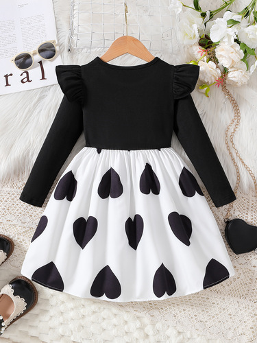 Children's autumn new children's wear Korean style long-sleeved princess dress sweet caring mesh dress