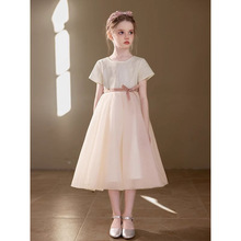 儿童生日礼服女童公主裙晚礼服中大童钢琴演出服女孩主持人礼服裙