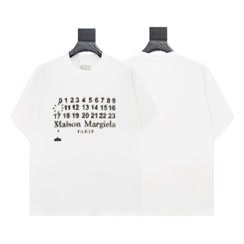 Ceiling Correct Version Margiela's New Classic Mm6 Overlapping Mosaic Digital Printed Short-Sleeved T-Shirt