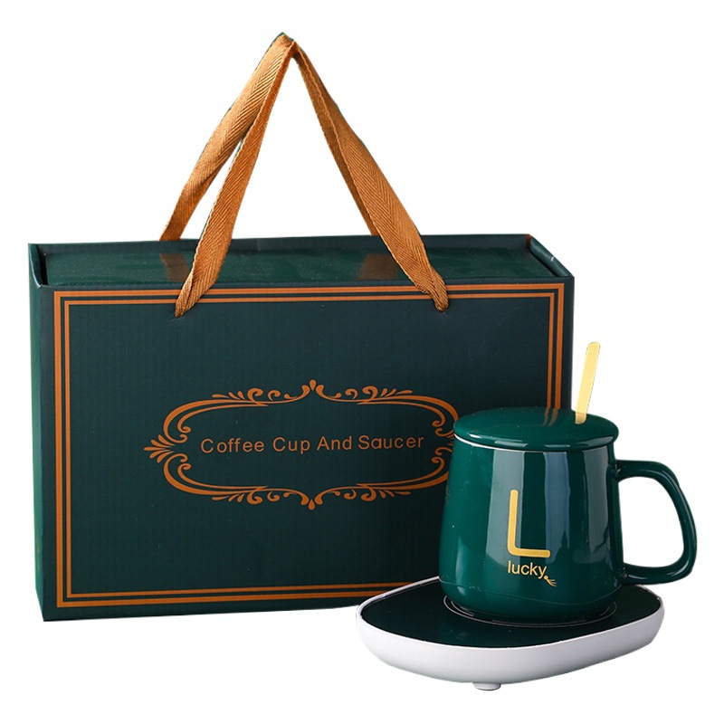 Juego de tazas con temperatura constante de 55 grados, caja de regalo para tazas, taza de cerámica, evento de inauguración, regalo del Año del Caballo, recuerdo personalizado