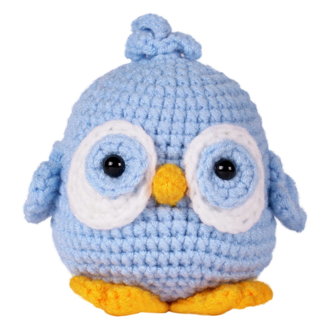 Amazon nuevo manual de Inglés paquete material ganchillo tejido hecho a mano bricolaje bola lana lindo pájaro adornos