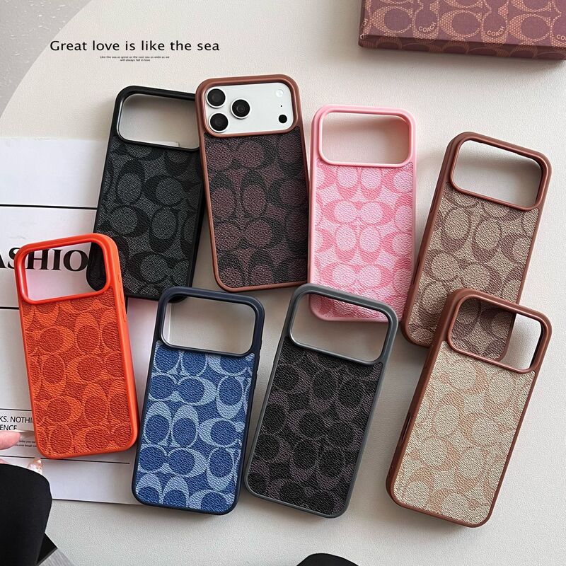 New High-End Niche C-Pattern Leather Phone Case Suitable for Apple 17 Pro Max, Full Coverage Anti-Drop for 15 Pro, Cross-Border New High-End Niche C-Pattern Leather Phone Case Suitable for Apple 17 Pro Max, Full Coverage Anti-Drop for 15 Pro, Cross-Border