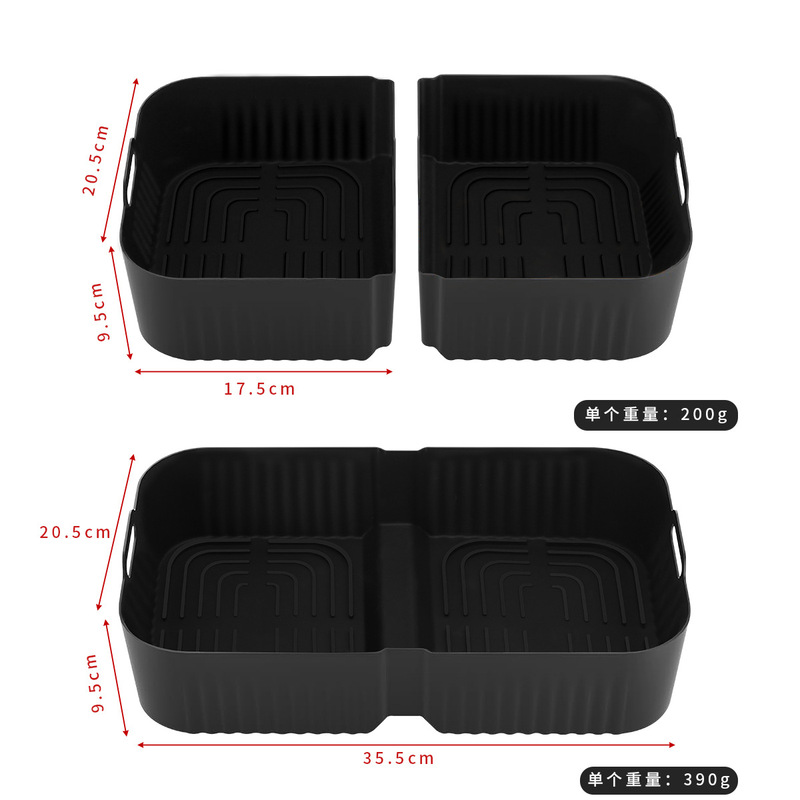 Amazon 新しいエアフライヤーシリコンベーキングパンライナーダブルポットシリコンベーキングパンベーキングマット忍者 AF500|undefined
