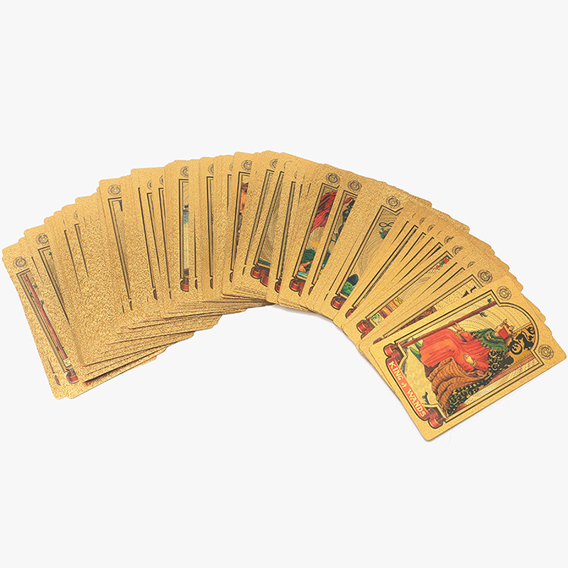 Gold Foil Waite Tarot Oracle Cards Premium Divination Deck_voghion.com