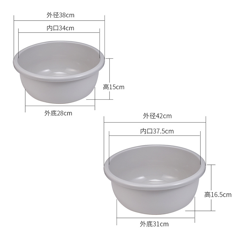 lavabo doméstico grande profundizar gran lavabo redondo bebé lavabo infantil lavabo de plástico grueso duradero