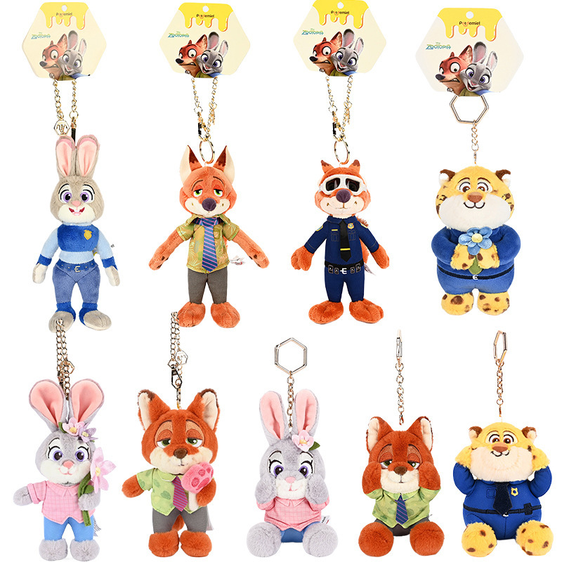 Authentic Disney Zootopia Plush Toy Judy Nick Doll Pendant Leopard Police Officer Hanging Ornament Authentic Disney Zootopia Plush Toy Judy Nick Doll Pendant Leopard Police Officer Hanging Ornament