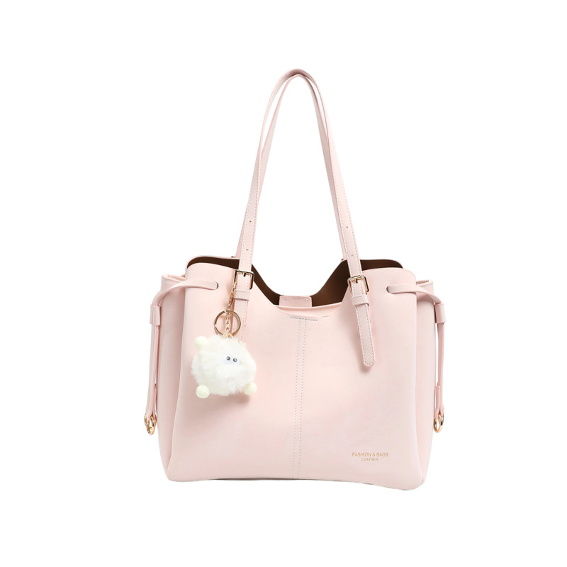 Bolsa de verano de gran capacidad para mujeres 2026 nueva moda para viajar versátil alta sensación esmerilado bolso de brazo