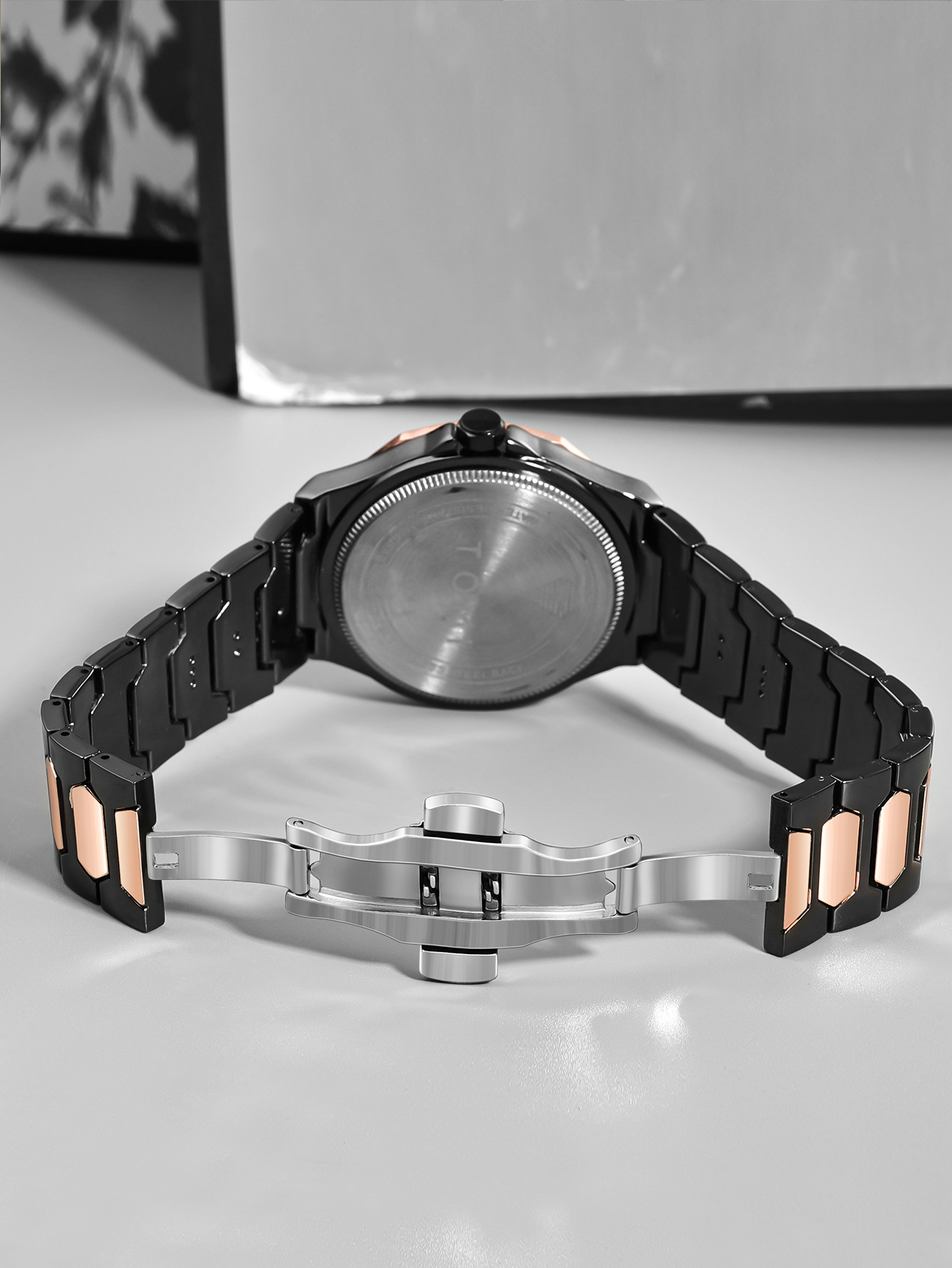 185g Weight Ordinary Glass Mirror Material Alloy Strap Material Watch Classification Pointer Display Type Butterfly Double Snap Buckle Style Round Dial Shape Daily, Formal Occasion Quartz Movement Color Block, Solid Color Pattern All Seasons Season Men's Gender Business Style Business Color Block Solid Color Butterfly Double Snap Quartz Watch Men's Watches 9