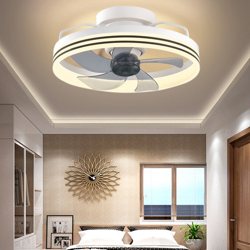 Swing fan lamp  new model variable frequency cross-border exclusive Nordic retro ceiling fan lamp integrated 220V 110V