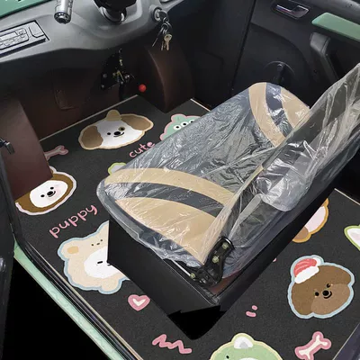 Suitable for Electric Tricycles and Four-Wheel Vehicles, Universal Wear-Resistant and Dirt-Resistant Thickened Mats That Absorb Water and Are Easy to Dry (Universal Foot Pad) - music-puppy-100140cm-cut-the-whole-piece-by-yourself