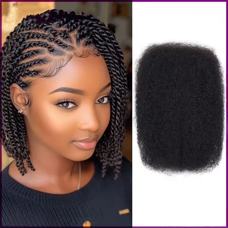 Afro Kinky Curly Bulk Human Hair Real Human Hair Handmade Fluffy Silk Wig Hair Bundle 50g