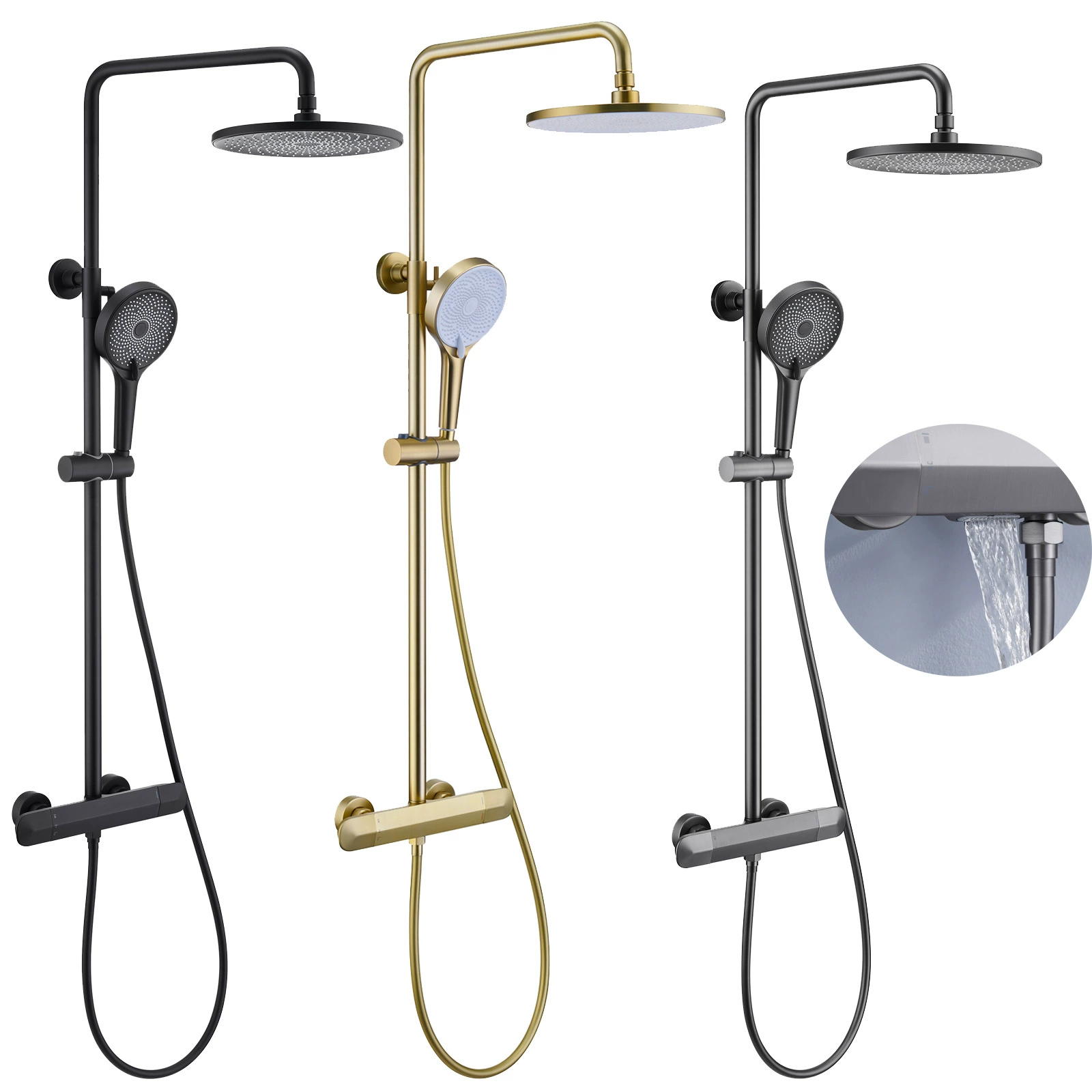 HIDEEP душевая комната с оптическим пистолетом серый душевой душ набор оптовая продажа современного и простого типа