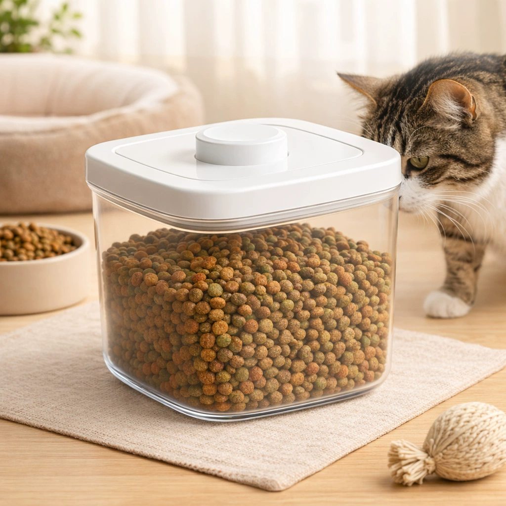 Герметичный контейнер для хранения зерна большой вместимости с вакуумным уплотнением, влагозащищенный контейнер для корма для кошек и собак для домашнего использования, 10кг, 10kg коробка для корма для домашних животных