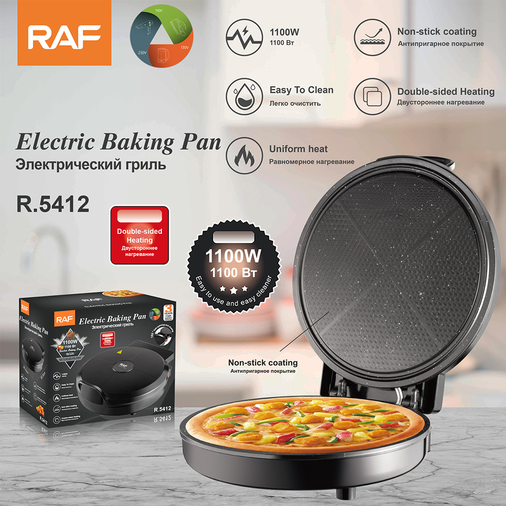 Piastra elettrica per uso domestico, riscaldamento su entrambi i lati, piastra per pancake e crêpe, più profonda e più grande_voghion.com