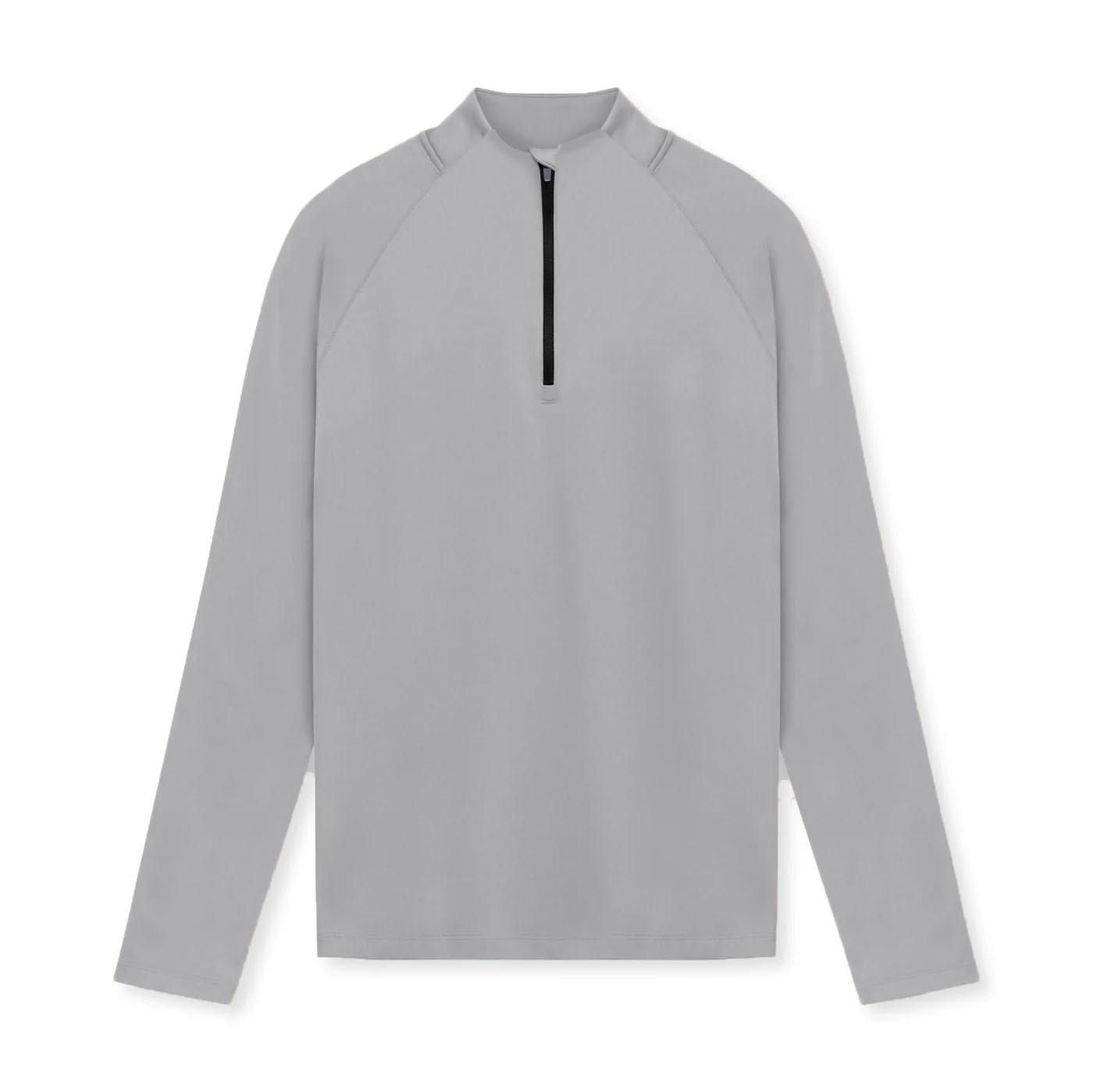 Transfronterizo europeo americano deportivo fitness corset hombre secado rápido medio cremallera ejercicio de color sólido alta compresión elástica camisa de manga larga