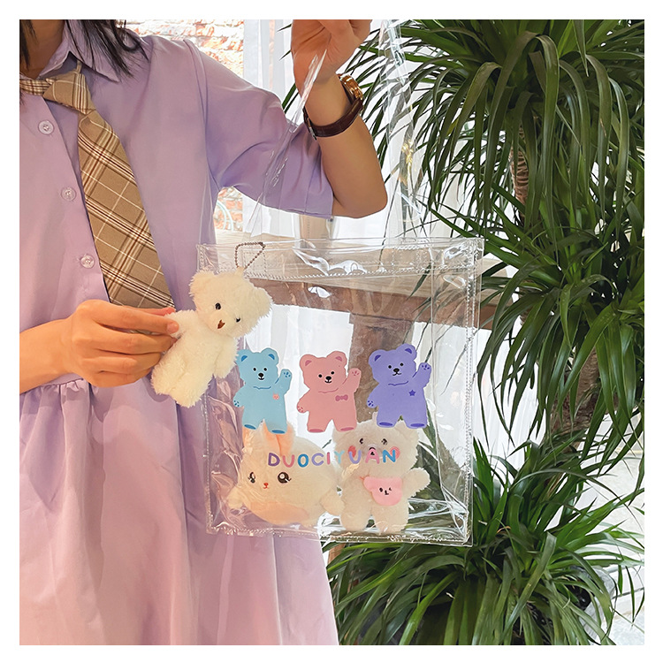 Wholesale Cartoon Color Printing Bear Transparent Shoulder Bag Nihaojewelry display picture 52