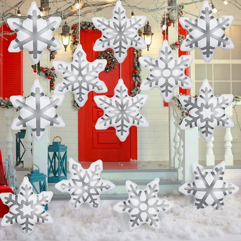 Рождественские украшения, надувные снежинки из ПВХ, стерео набор, снежинка, торговый центр, оконное стекло, наклейка, подвеска, подвеска