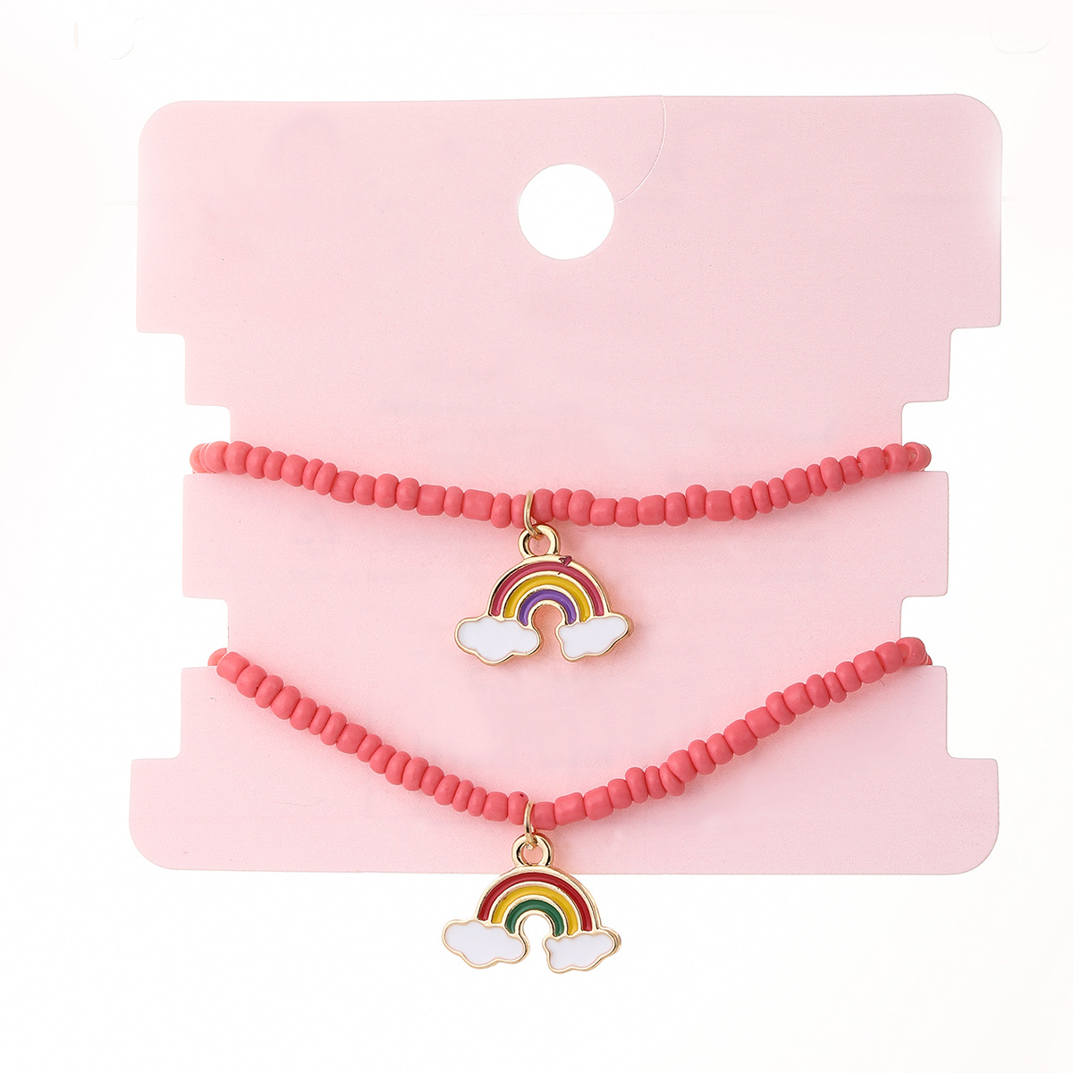 欧美新款流行儿童饰品套装 合金彩虹好朋友Best Friends手链套装|ms