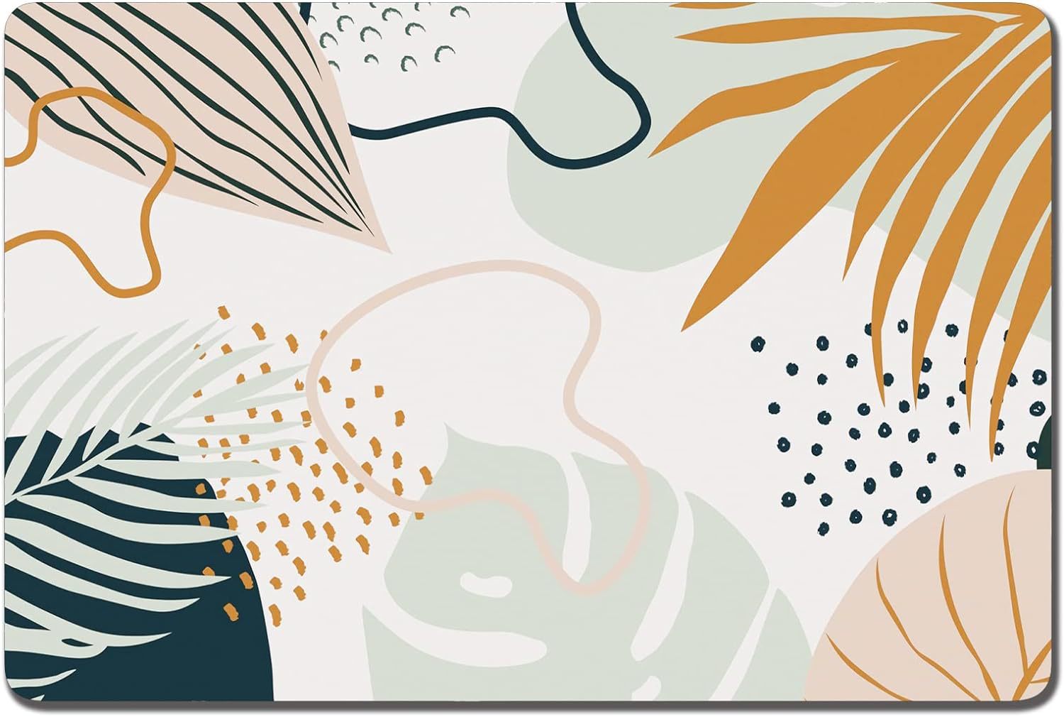 Cross-border Monstera bathroom door mat bathroom mat non-slip mat floor mat entrance door mat bathroom mat absorbent