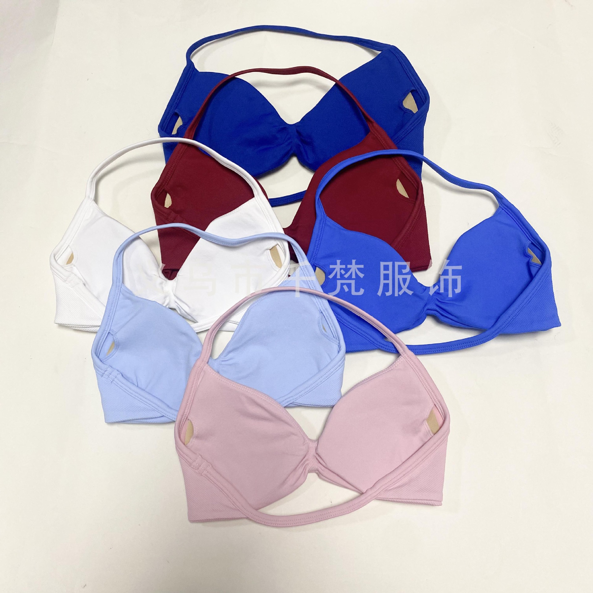 DFYNE AliExpress 同じスポーツスーツホルターネックブラジャースポーツタイトヨガショーツフィットネススーツ