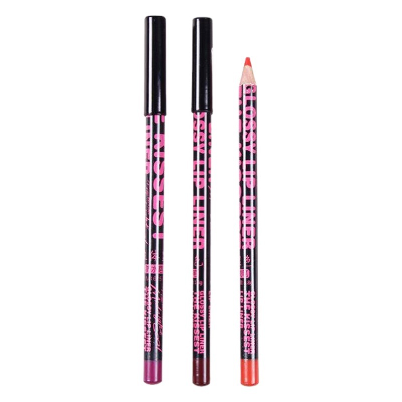 Midnight Cool Black American Sidida Wood Lip Liner Wooden Rod Lipstick Pen Genuine Plant Refill 12 Colors Available