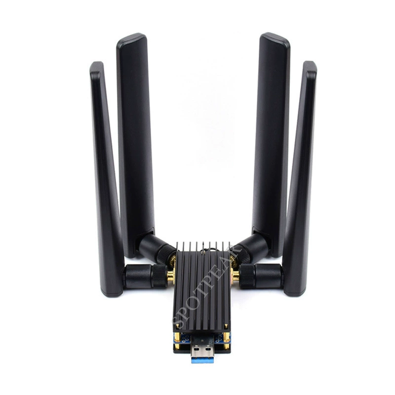 Удлинительная плата с USB 3.1 порта Raspberry Pi M.2 Key B 5G DONGLE четырехантенная алюминиевая радиаторная плата