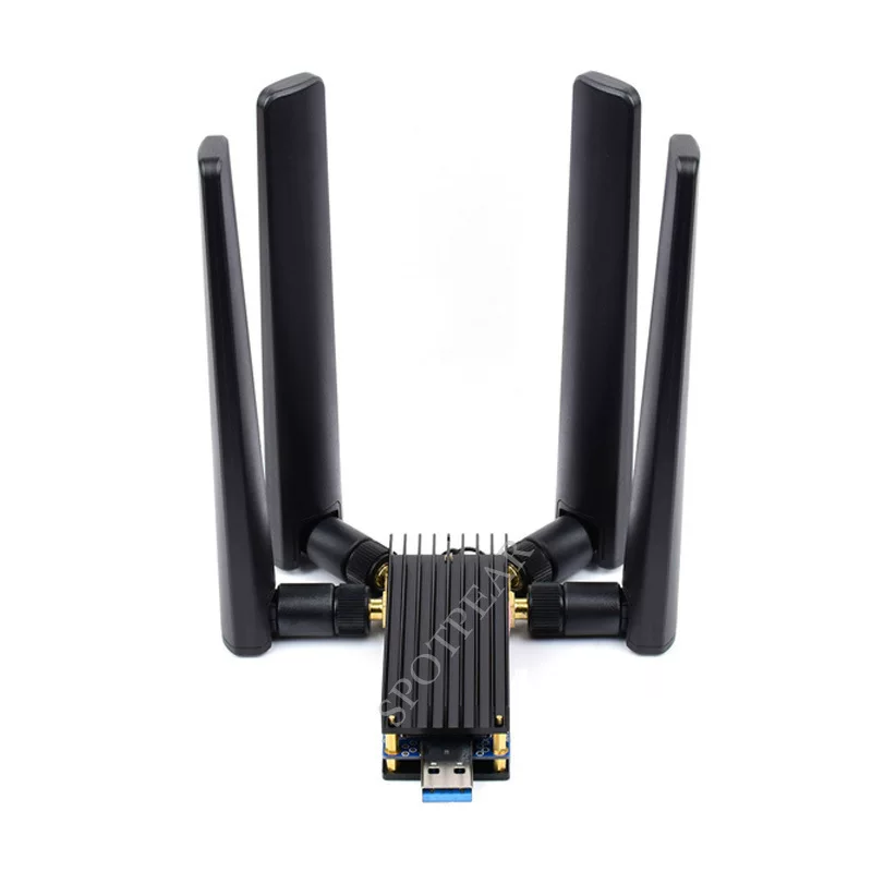 Удлинительная плата с USB 3.1 порта Raspberry Pi M.2 Key B 5G DONGLE четырехантенная алюминиевая радиаторная плата