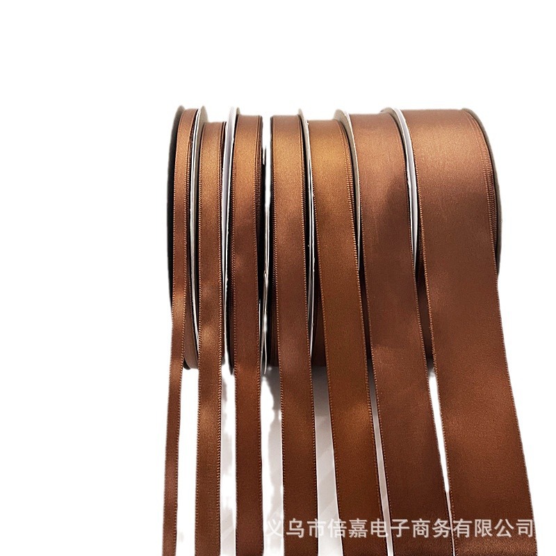 커피 리본 2CM 롤 꽃 리본 활 액세서리 6MM 롤 단색 리본 2.5 리본 1CM 롤