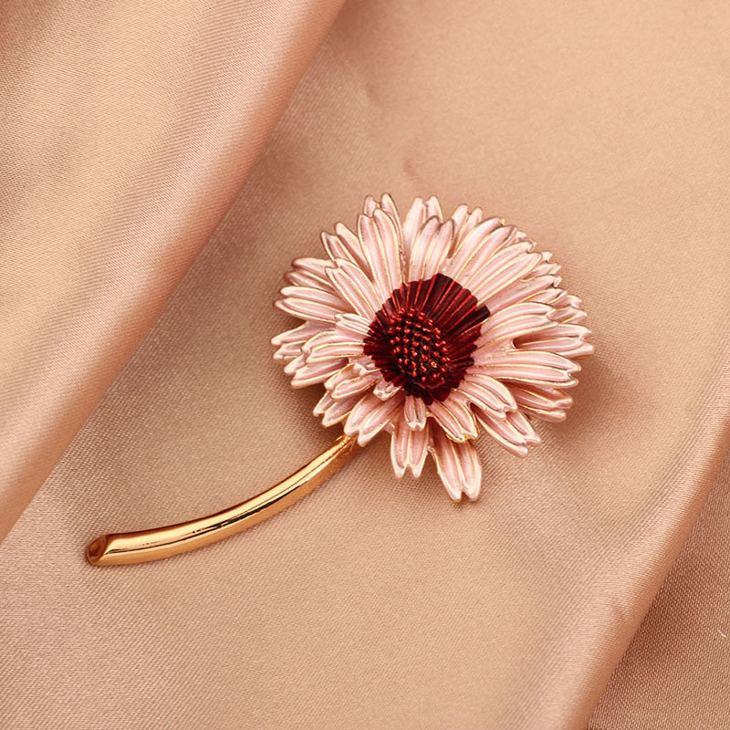 22g Weight Brooches Classification 1 Piece Quantity Holiday, Tea Party Occasion Alloy Material Flower Pattern All Seasons Season Unisex Gender Simple Style Style Simple Style Pin Flower Alloy Unisex Brooches 1 Piece 4