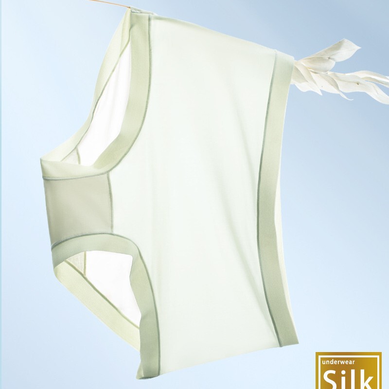 2025 New Naked Ice Silk Anti-bacterial Traceless Comfortable Breathable Women's Underwear Belly Skin-friendly Women's Briefs for Women