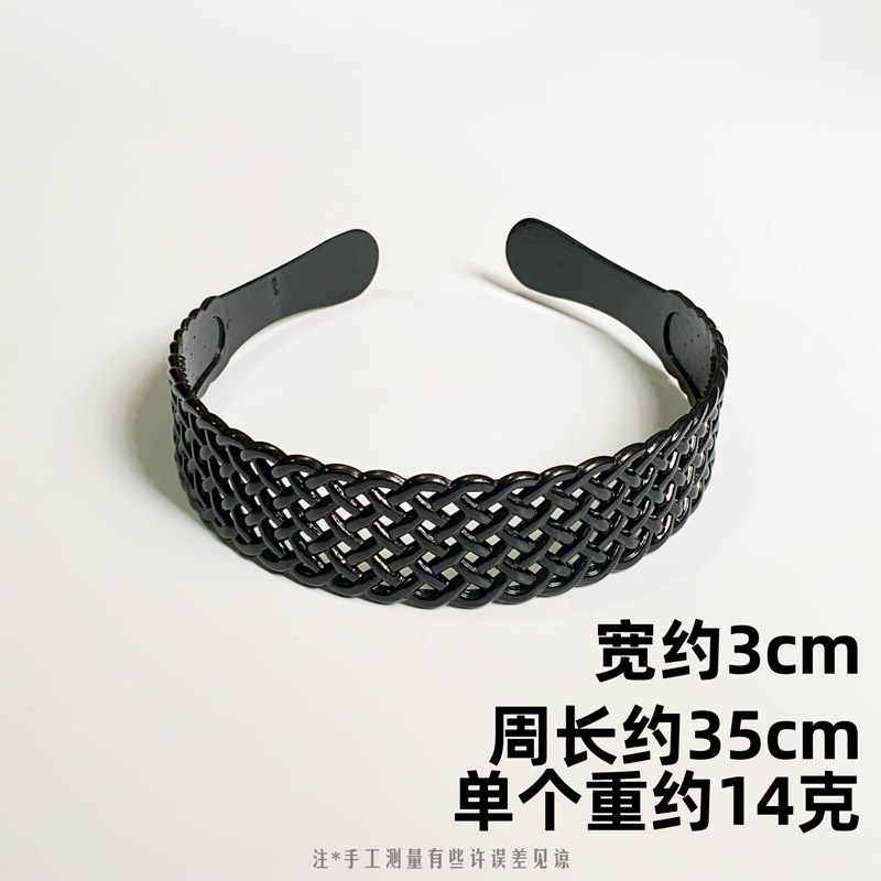 3CM de ancho diadema negro simple malla diadema dentada antideslizante cara lavado diadema amplia diadema hombres y mujeres diadema accesorios para el cabello