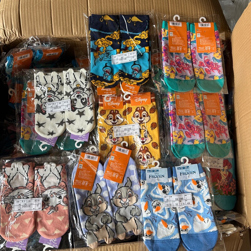 Disney New Socks Spring & Fall Socks Cotton Ladies Mickey Minnie Elsa Anna Princess Korea Dongdaemun
