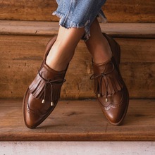 2025年秋季wish跨境外贸高跟40-43大码圆头流苏单鞋Nude shoes