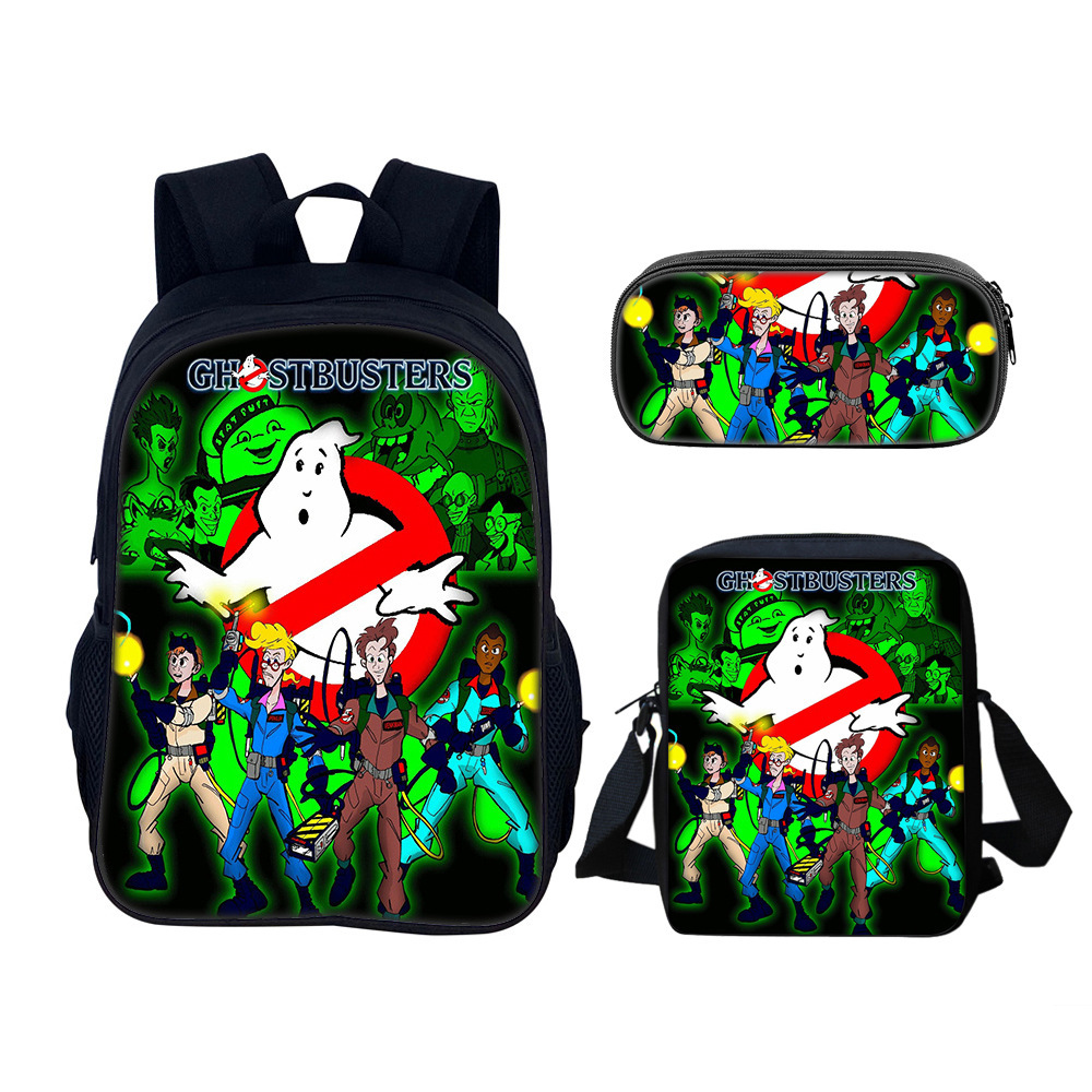 跨境货源捉鬼敢死队 GhostBusters书包三件套 学生双肩背包组合