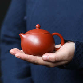 厂家批发紫砂壶 宜兴原矿紫砂朱泥小品小容量功夫茶具西施壶120cc