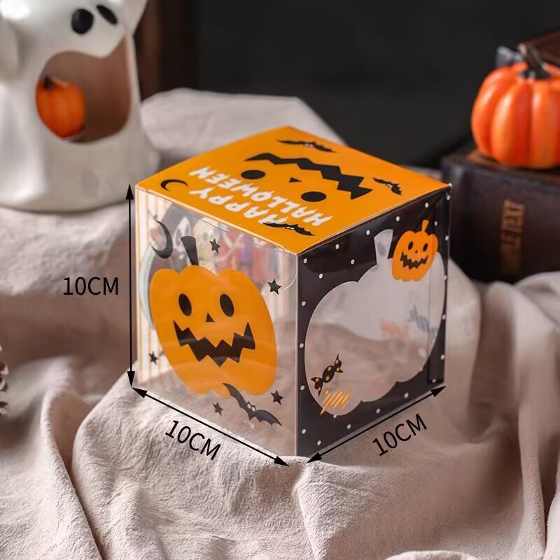 新しいハロウィーンキャンディー包装箱焼きクッキー牛圧延砂糖雪花ショートニング箱幼稚園チョコレート箱|undefined