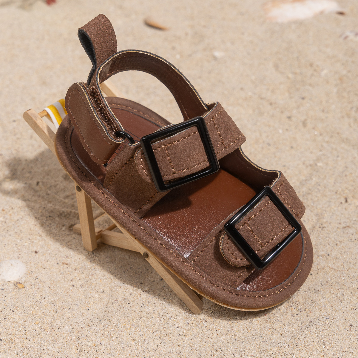 2025 summer baby boy rubber sole toddler shoes fashion buckle design baby shoes baby shoes