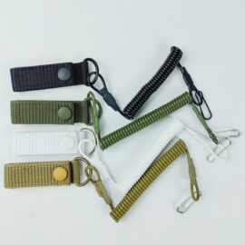 新款弹 力钢丝魔术贴安全防护裤腰带保护绳户外战术厂家尼龙枪绳