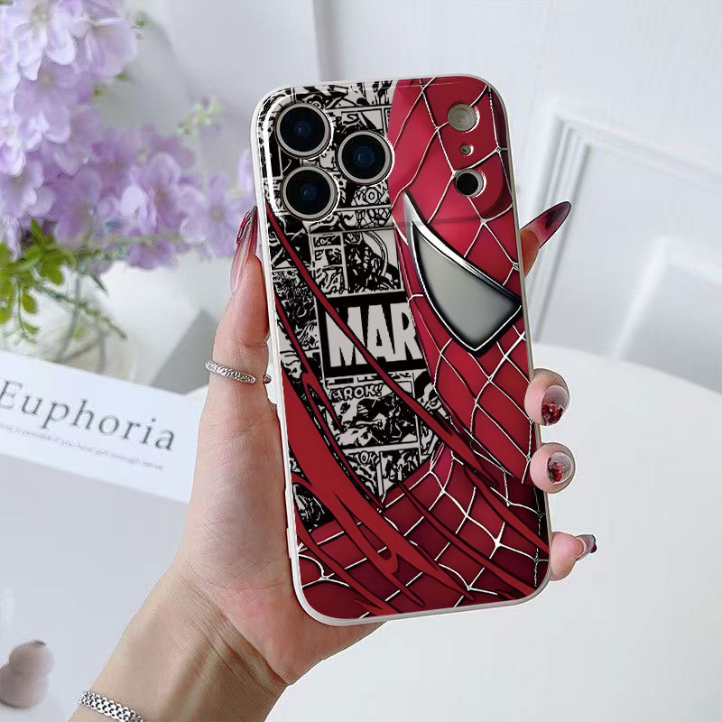 Red Spider-Man Is Suitable for Apple 17Promax Samsung Galaxy S25 Mobile Phone Case Iphone16S15Note2