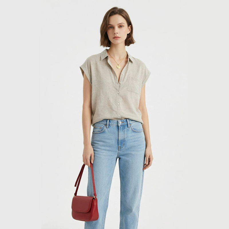 High-End Linen Sleeveless Shirt for Women, Summer Design, Accessible Luxury Niche, Flying Sleeves, Literary Retro Loose Lapel Shirt High-End Linen Sleeveless Shirt for Women, Summer Design, Accessible Luxury Niche, Flying Sleeves, Literary Retro Loose Lapel Shirt