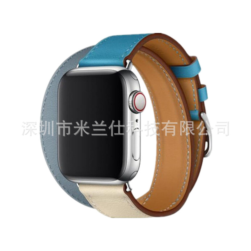 Adecuado para Apple Watch applewatch Correa S9 cuero genuino iwatch456789SE deportes ultra2 fabricante