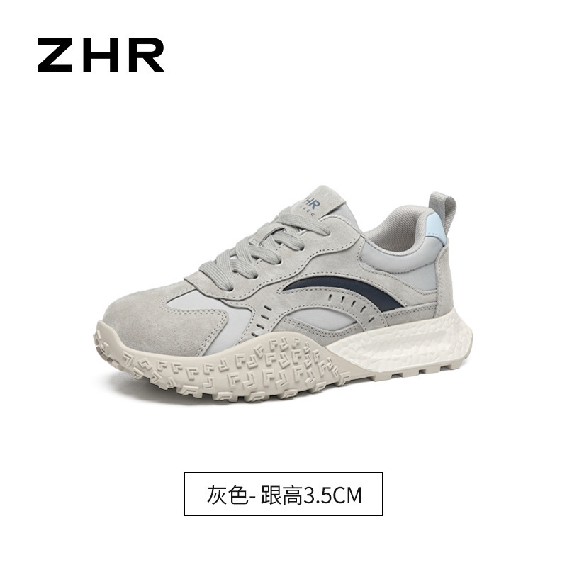 ZHR则则复古防滑德训鞋2025春秋新款百搭增高运动鞋泉州休闲鞋女|undefined
