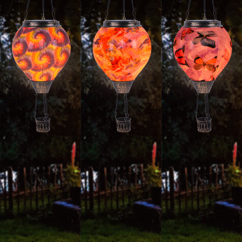 Amazon Waterproof Solar Light Painted Lantern Hot Air Balloon Outdoor Garden Hanging Flashing Flame Decorative Light Amazon Waterproof Solar Light Painted Lantern Hot Air Balloon Outdoor Garden Hanging Flashing Flame Decorative Light