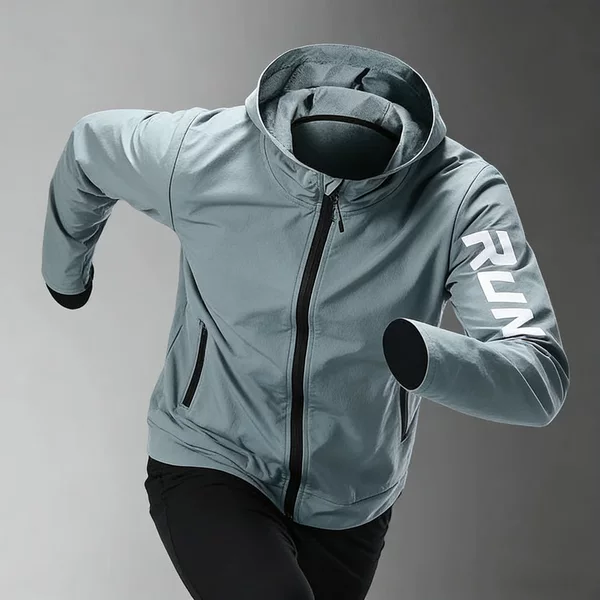 Sportswear Suit for Men in Autumn and Winter, Windproof Morning Running Gym Clothes, Quick-Drying Casual Jacket, Sports Cycling Clothing