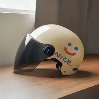 Protection Cartoon Couple Half Helmet, Motosiklet kaskı (dəbilqə)